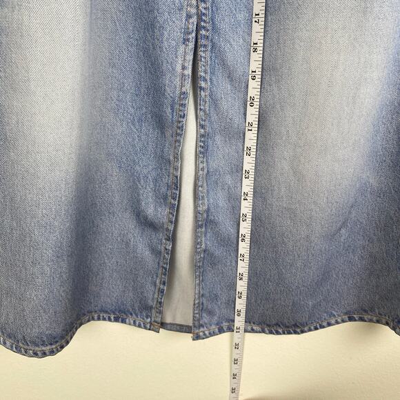 rag & bone Light Blue Midi Skirt L XL - Picture 14 of 14